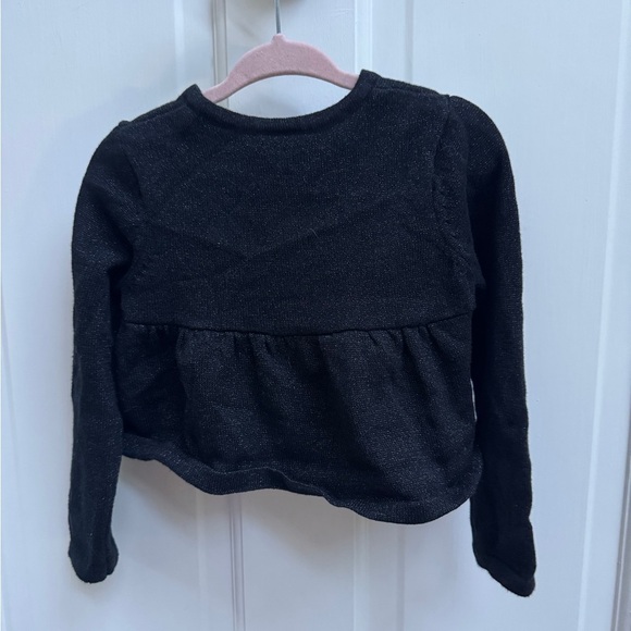 Gymboree 2T Black Shimmery Long Sleeve Flowy Cardigan Sweater - Picture 4 of 4